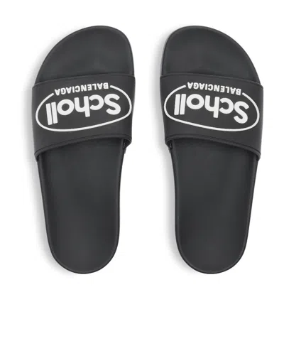 Balenciaga Rubber Slippers In Black