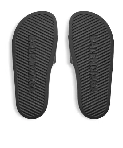 Balenciaga Rubber Slippers In Black