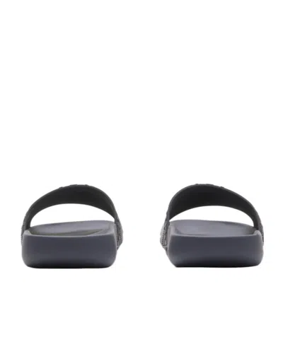 Burberry Embossed Check Dive Slides In Magnet