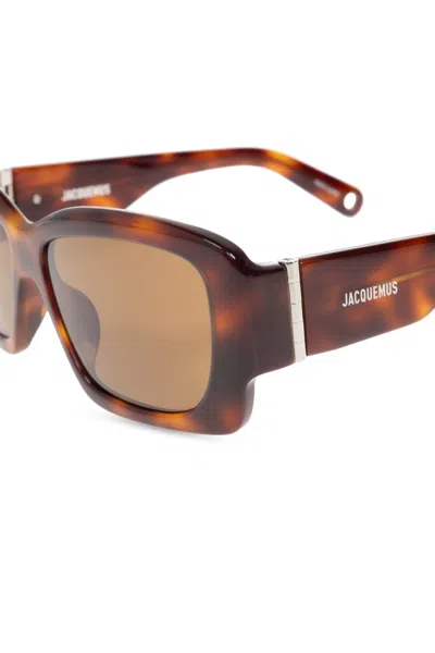 Jacquemus Cotton Sunglasses In Nude