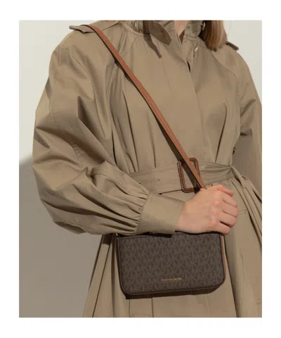 Michael Michael Kors Patterned Shoulder Bag In Brown