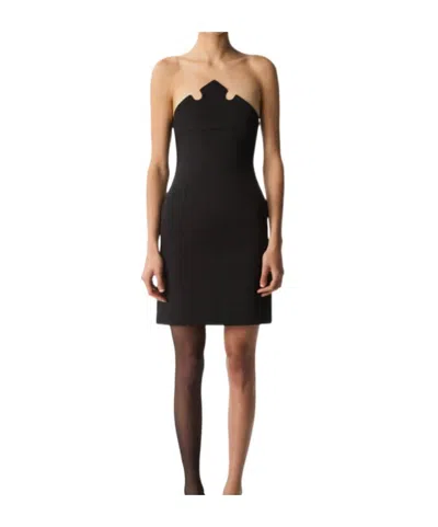Coperni X Disney Crown Strapless Mini Dress In Black