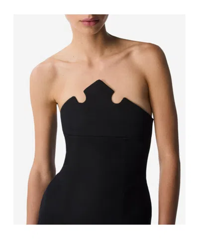 Coperni X Disney Crown Strapless Mini Dress In Black