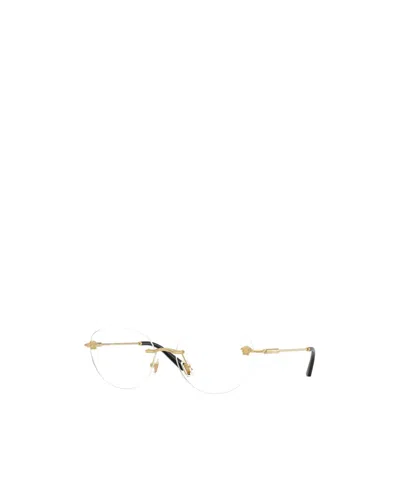 Versace Logo Plain Glasses In Multicolor