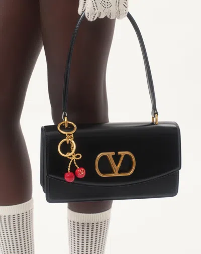Valentino Chez  Vlogo Key Chain Bag Charm In Gold