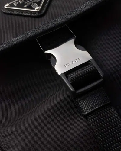 Prada Re-nylon And Saffiano Leather Smartphone Case In Black