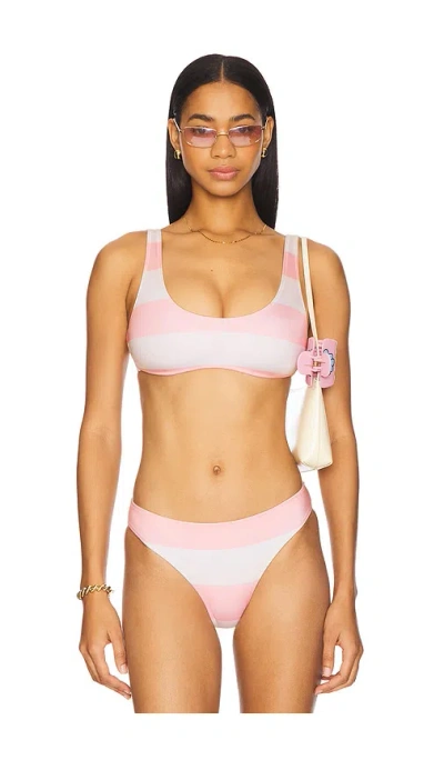 Solid & Striped The Elle Bikini Top In Gelato Stripe