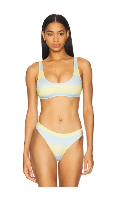 Solid & Striped The Elle Bikini Top In Gelato Stripe