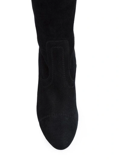 Shop Alchimia Di Ballin Thigh-high Wedge Boots - Black