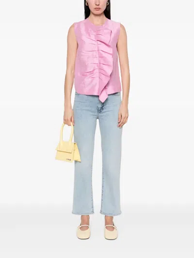 Frame The Staple High Waist Straight Leg Jeans In Blue