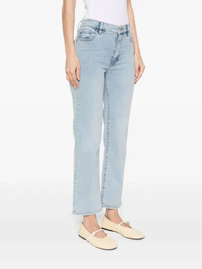 Frame The Staple High Waist Straight Leg Jeans In Blue