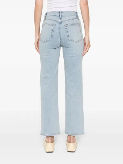 Frame The Staple High Waist Straight Leg Jeans In Blue