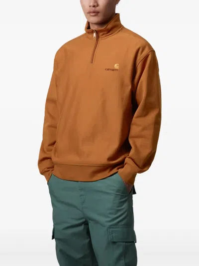 Carhartt Half Zip American Script Sweat Sweatshirt In Multi