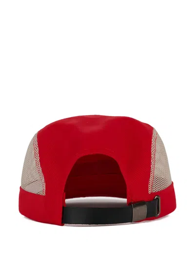 Brain Dead Mesh Panel Camp Baseball Cap In Red