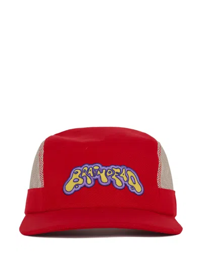 Brain Dead Mesh Panel Camp Baseball Cap In Red