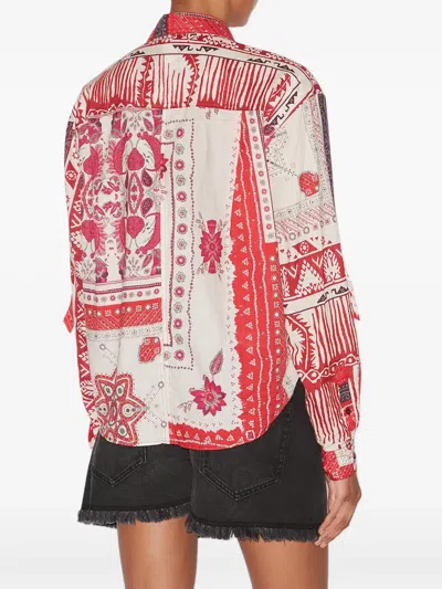 Isabel Marant Étoile Isabel Marant Etoile Nath Tied Cotton Voile Shirt In Red