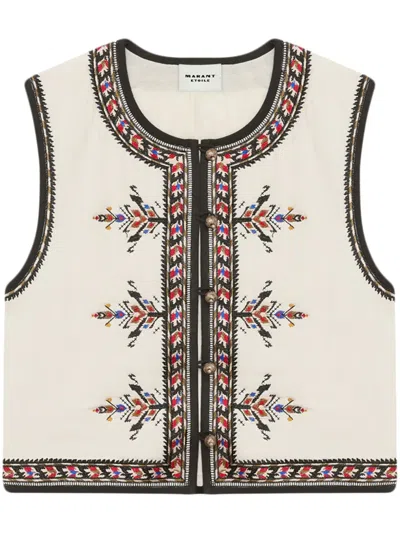 Isabel Marant Étoile Marant Étoile Zeana Cardigan In White