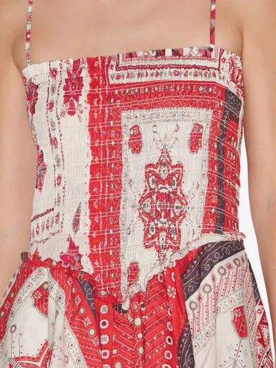 Isabel Marant Étoile Anka Paisley Print Smocked Cotton Sundress In Multi
