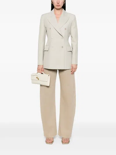 P.a.r.o.s.h Double-breasted Blazer In Grey