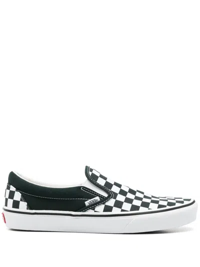 Vans Knu Slip Checkboard-pattern Sneakers In Black