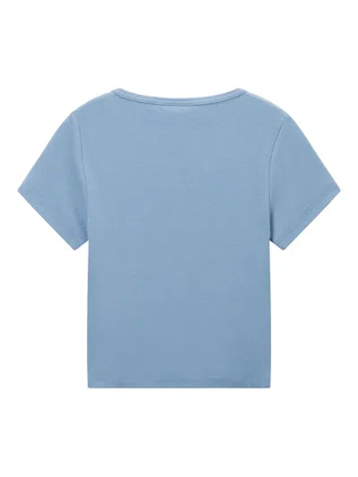 Chocoolate Fine Ribbed T-shirt In Blue