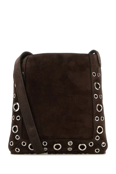 Valentino Borsa A Tracolla Nellcôte Piccola In Pelle Scamosciata Marrone  Donna In Brown