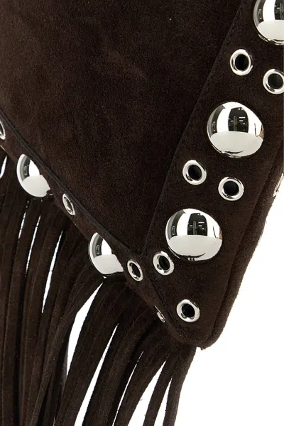 Valentino Borsa A Tracolla Nellcôte Piccola In Pelle Scamosciata Marrone  Donna In Brown