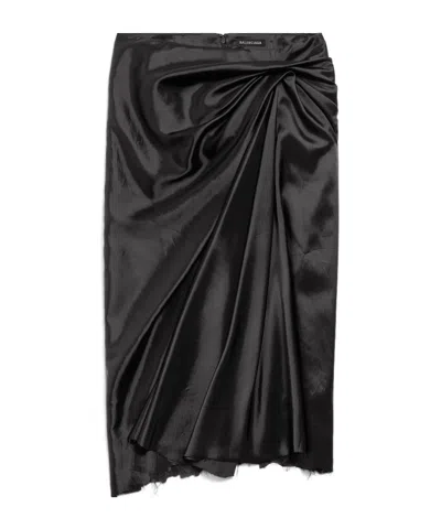 Balenciaga Draped Skirt In Black