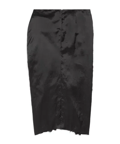 Balenciaga Draped Skirt In Black