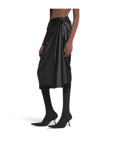 Balenciaga Draped Skirt In Black