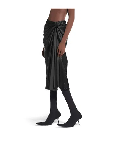Balenciaga Draped Skirt In Black