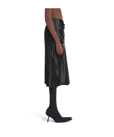 Balenciaga Draped Skirt In Black