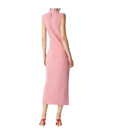 Missoni Sequin-embellished Ribbed-knit Midi Dress In Pink