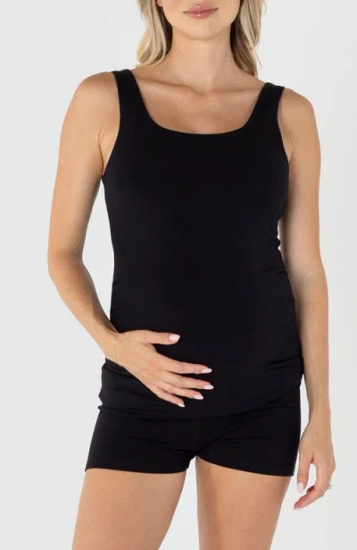 Angel Maternity Maternity Basic Tank Top In Black