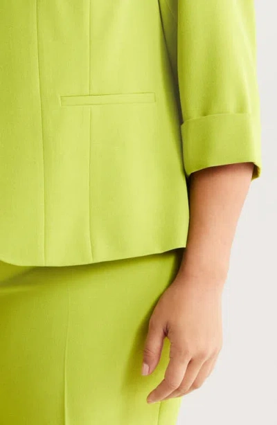 Kasper Women's Stretch Crepe Open-front Roll-sleeve Jacket In Multi