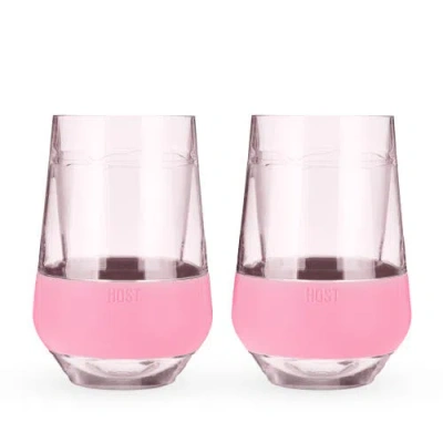 Host Wine Freeze Xl Cooling Cup Set Of 2 In Tinted Blush