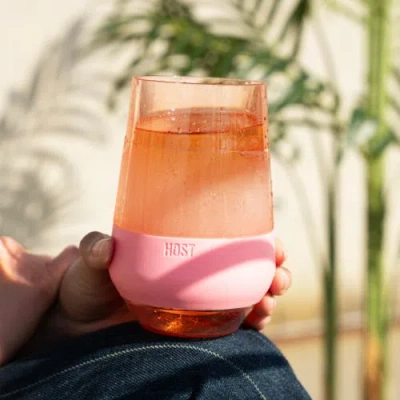 Host Wine Freeze Xl Cooling Cup Set Of 2 In Tinted Blush