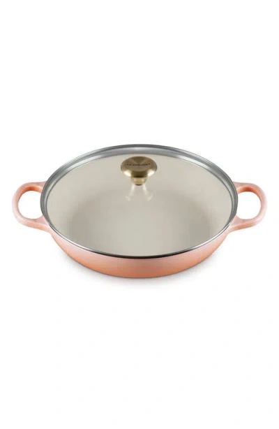 Le Creuset Enameled Cast Iron Signature Round 2.25-qt. Braiser With Glass Lid In Peche