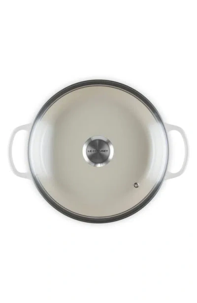 Le Creuset Enameled Cast Iron Signature Round 2.25-qt. Braiser With Glass Lid In White