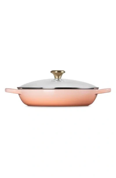 Le Creuset Enameled Cast Iron Signature Round 2.25-qt. Braiser With Glass Lid In Peche