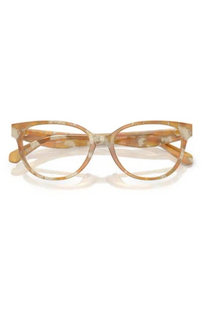 Tory Burch 53mm Phantos Optical Glasses In Honey Horn
