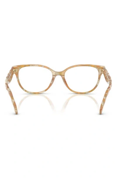 Tory Burch 53mm Phantos Optical Glasses In Honey Horn