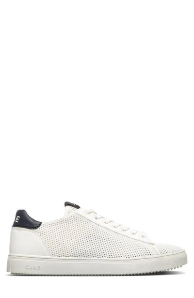Clae Bradley Knit Low Top Sneaker In White Navy Cactus