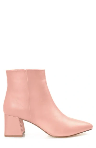 Journee Signature Tabbie Pointed Toe Bootie In Blush