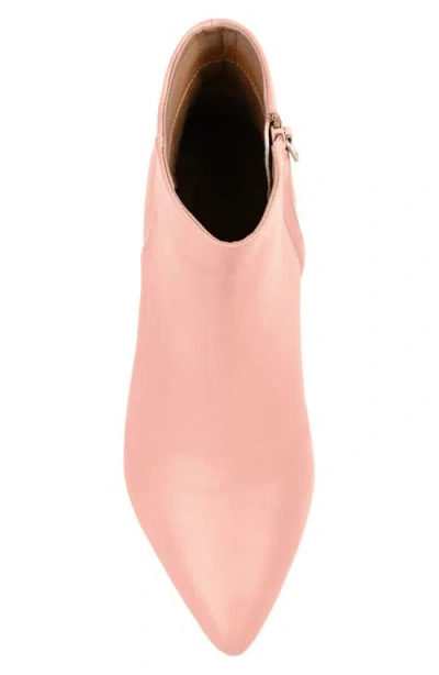 Journee Signature Tabbie Pointed Toe Bootie In Blush