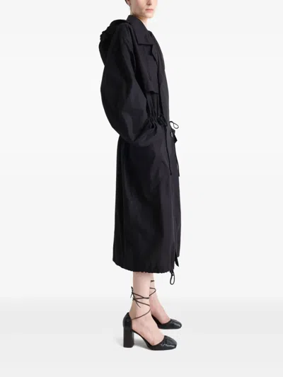 Lemaire Wool Coat In Bk Black