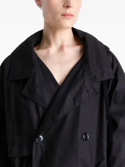 Lemaire Wool Coat In Bk Black