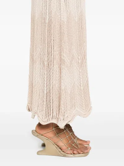 Akep Gestricktes Midikleid In Nude