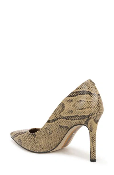 Sam Edelman Hazel Pointed Toe Pump Golden Tan Python Leather In Golden Tan