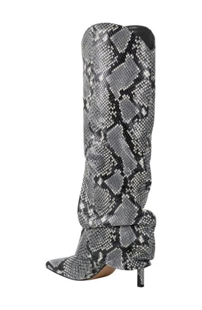 Marc Fisher Ltd Nairene Snakeskin Embossed Knee High Boot In Light Natural 110